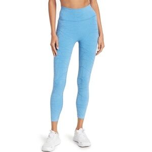 SWEATY BETTY Motion Jacquard 7/8 Leggings in Regatta Blue 112